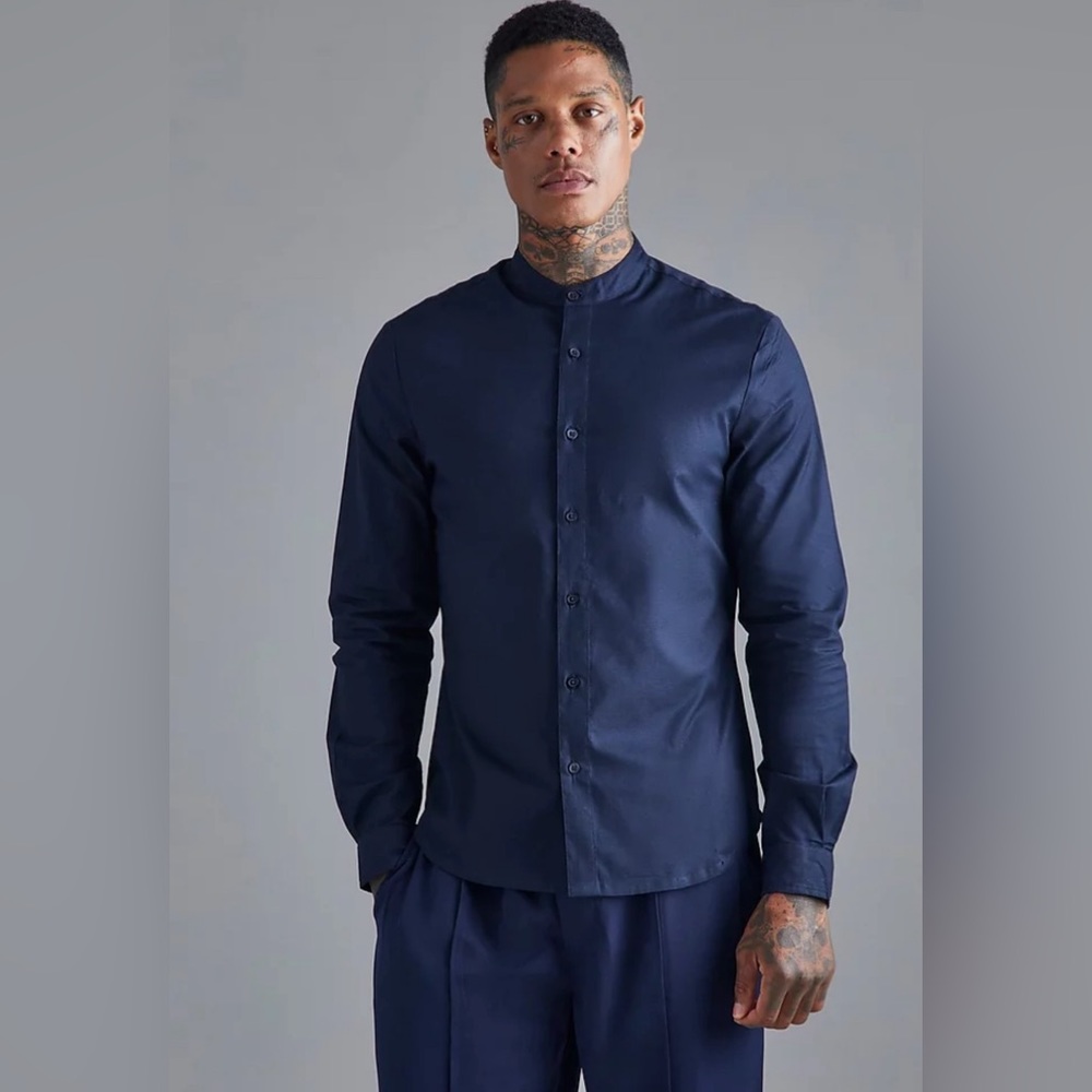Primo Emporio men’s blue  button down shirt M L101-34